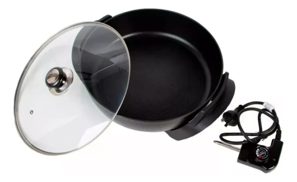 Olla Eléctrica Alien Tech - 5 Niveles De Cocción Tapa Vidrio Color Negro - Nuevo Modelo!