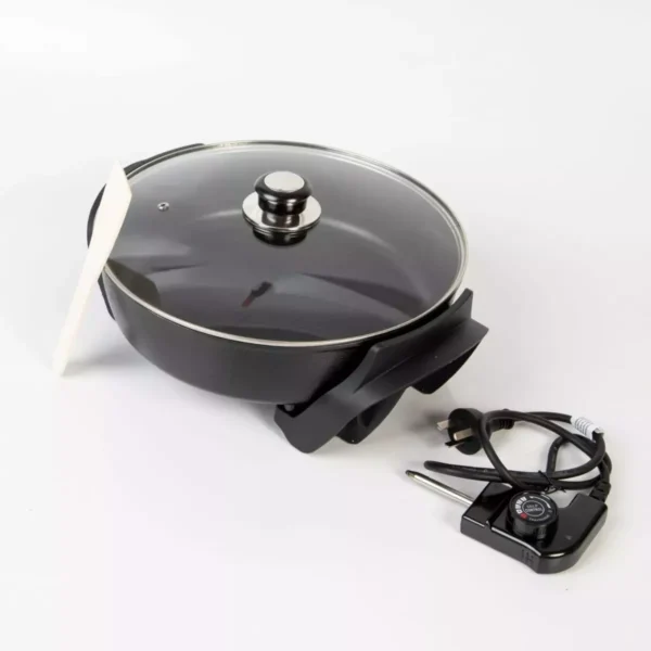 Olla Eléctrica Alien Tech - 5 Niveles De Cocción Tapa Vidrio Color Negro - Nuevo Modelo!